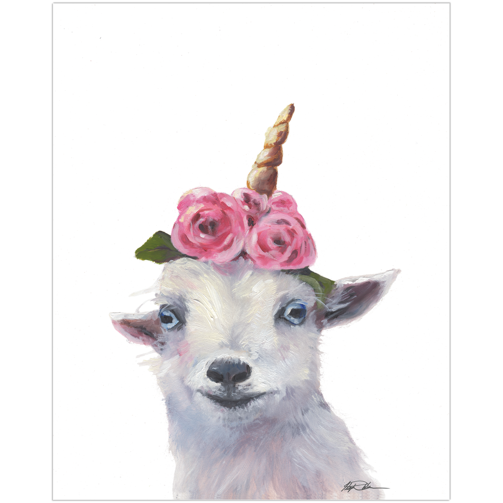 Print - Goat Unicorn - Goaticorn Unicorn Series Premium Art Prints