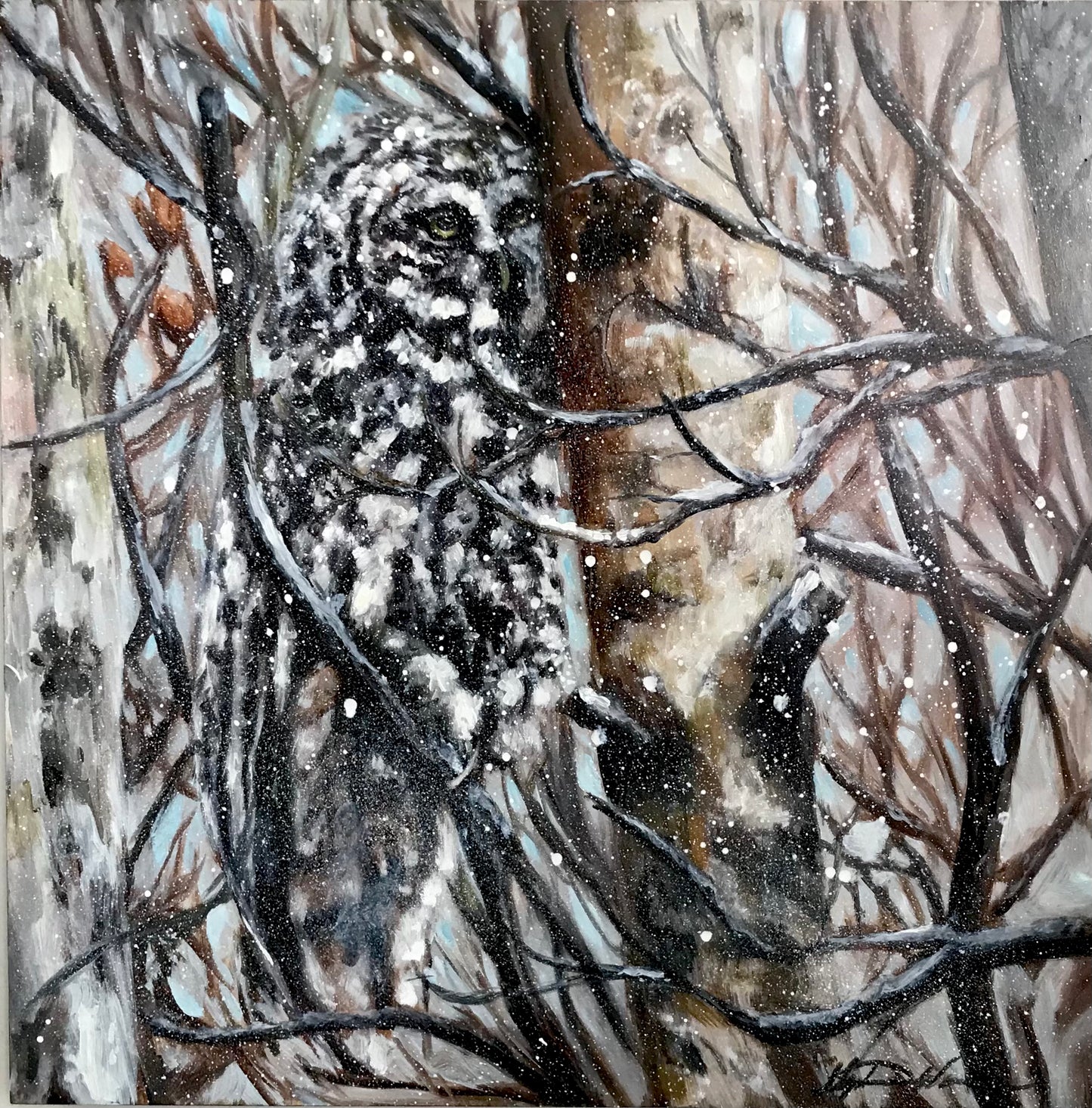 "Introvert" Original Oil Painting 16" x 16"