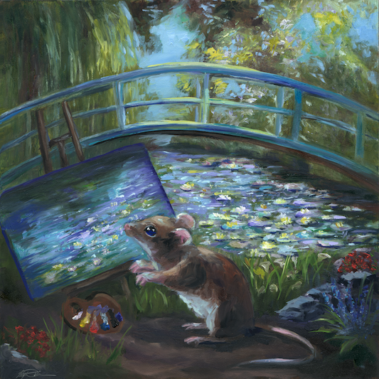 "Monet Mouse" Claude Monet Mouse Print on Premium Luster Paper