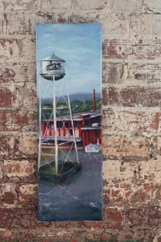 "Lowe Mill Legacy: A Captivating Portrait of Huntsville's Historic Gem" Original Oil Painting 8" x 24"