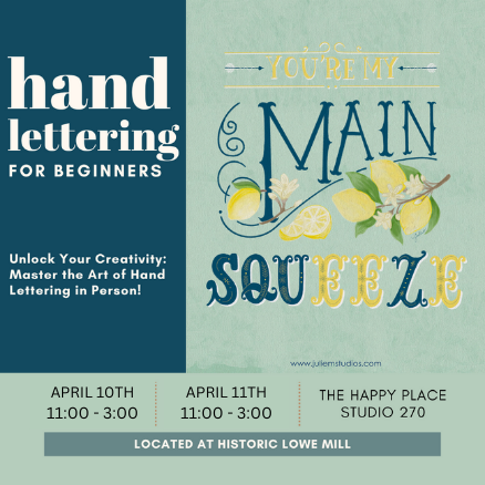4/10 and 4/11 - Handlettering For Beginners: 2 Day Workshop (ONLINE OR IN PERSON)