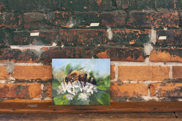 "Small Things Matter" Bee Original Oil Painting 8x10"