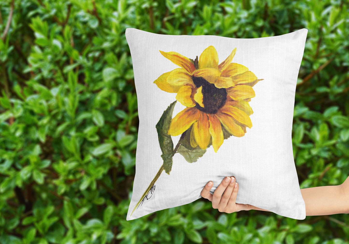 Sunflower Indoor Pillow or Outdoor Pillow