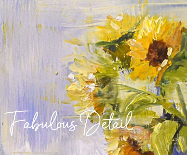 "Sunflower" Original Oil Painting 6" x 6"