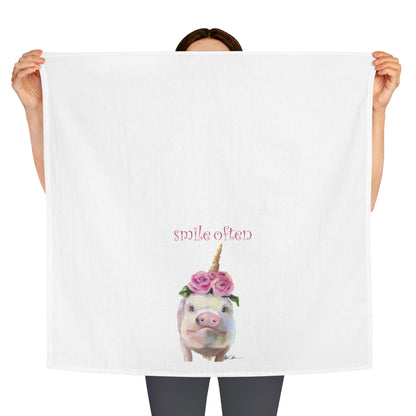 Pig Unicorn Tea Towel