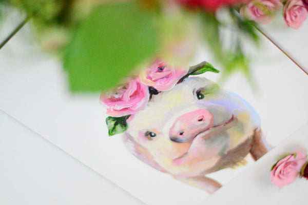 Original Oil Painting "Pigicorn" 8x10"