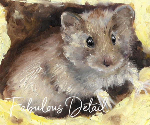 "Mouse In Cheese- Busted" Original Oil Painting 6" x 6"