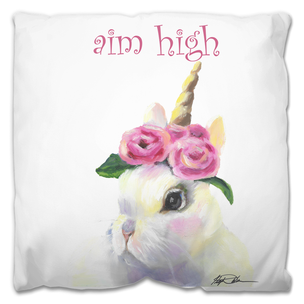 Bunny Outdoor Lumbar Pillow