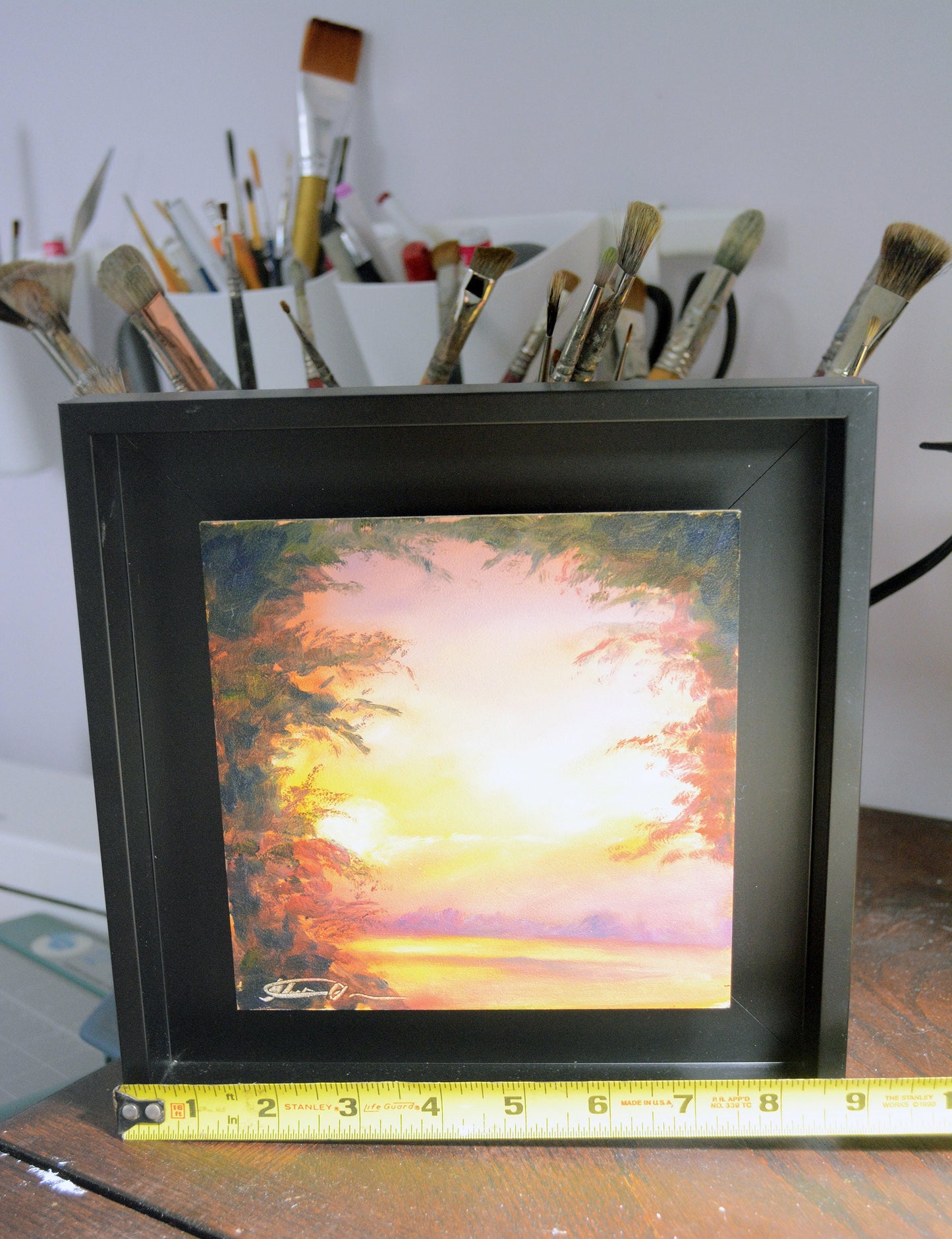 "Graceful Sunrise" Original Oil Painting 6" x 6"