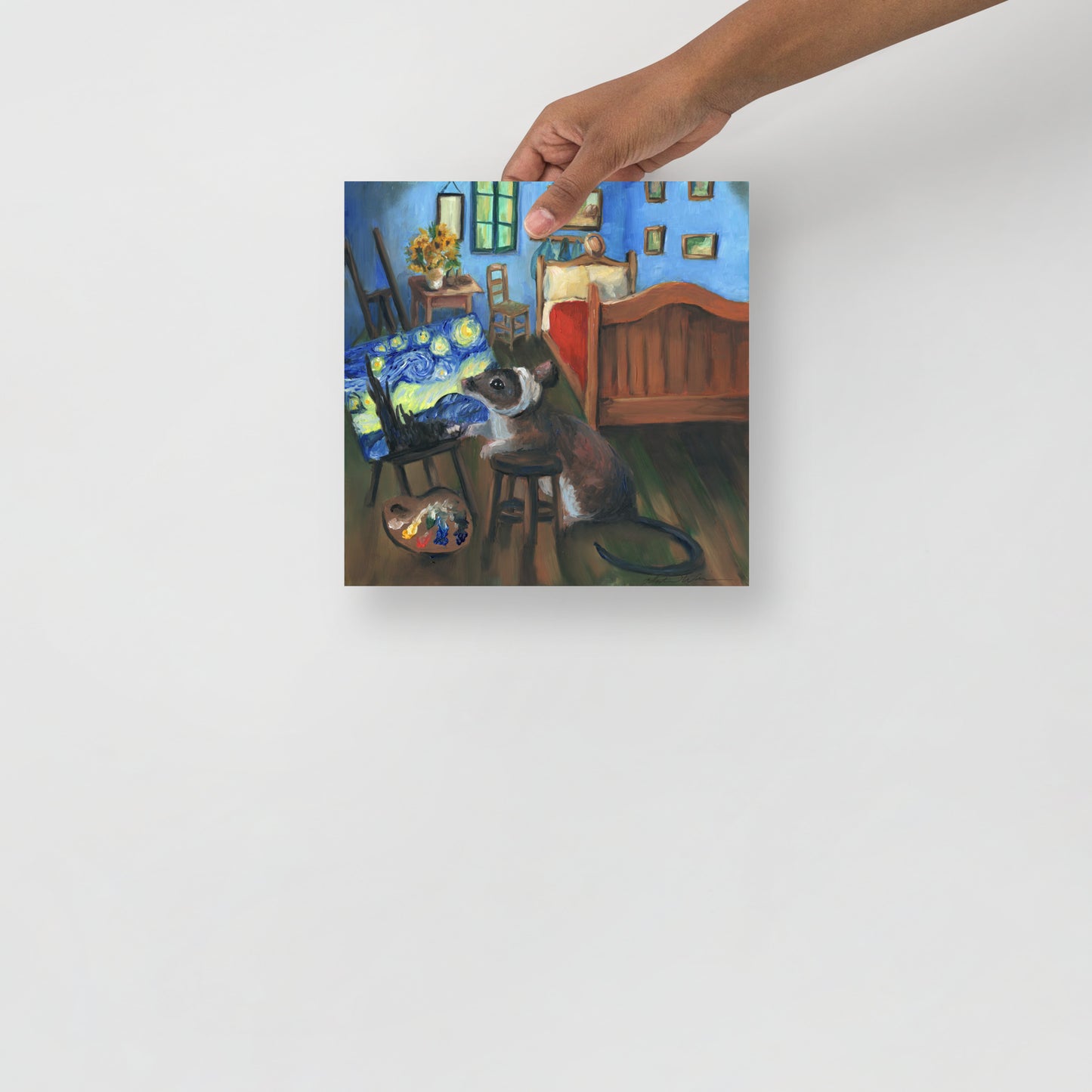 Vincent Van Gogh as a Mouse Artwork on Premium Luster Print