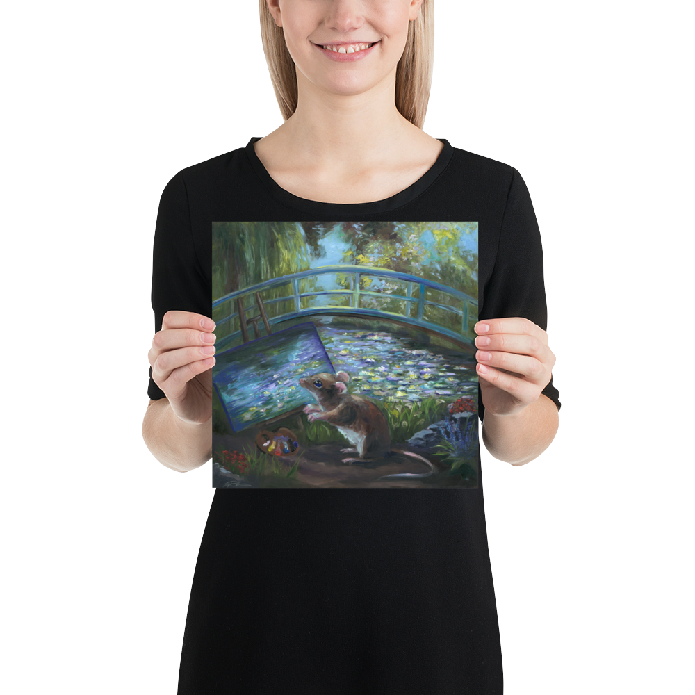 "Monet Mouse" Claude Monet Mouse Print on Premium Luster Paper