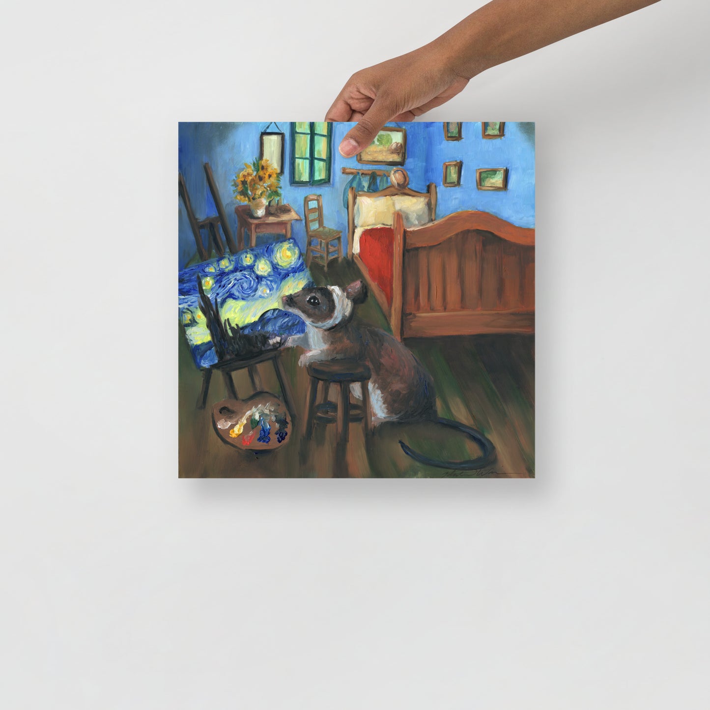 Vincent Van Gogh as a Mouse Artwork on Premium Luster Print
