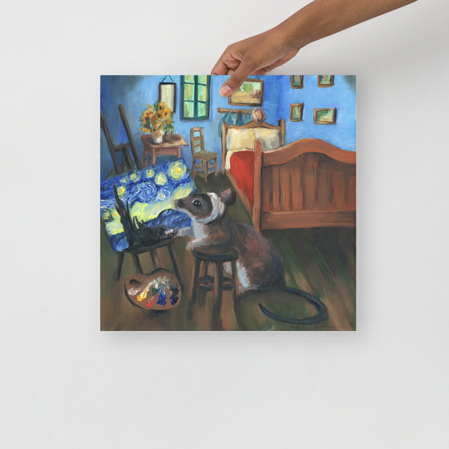 Vincent Van Gogh as a Mouse Artwork on Premium Luster Print