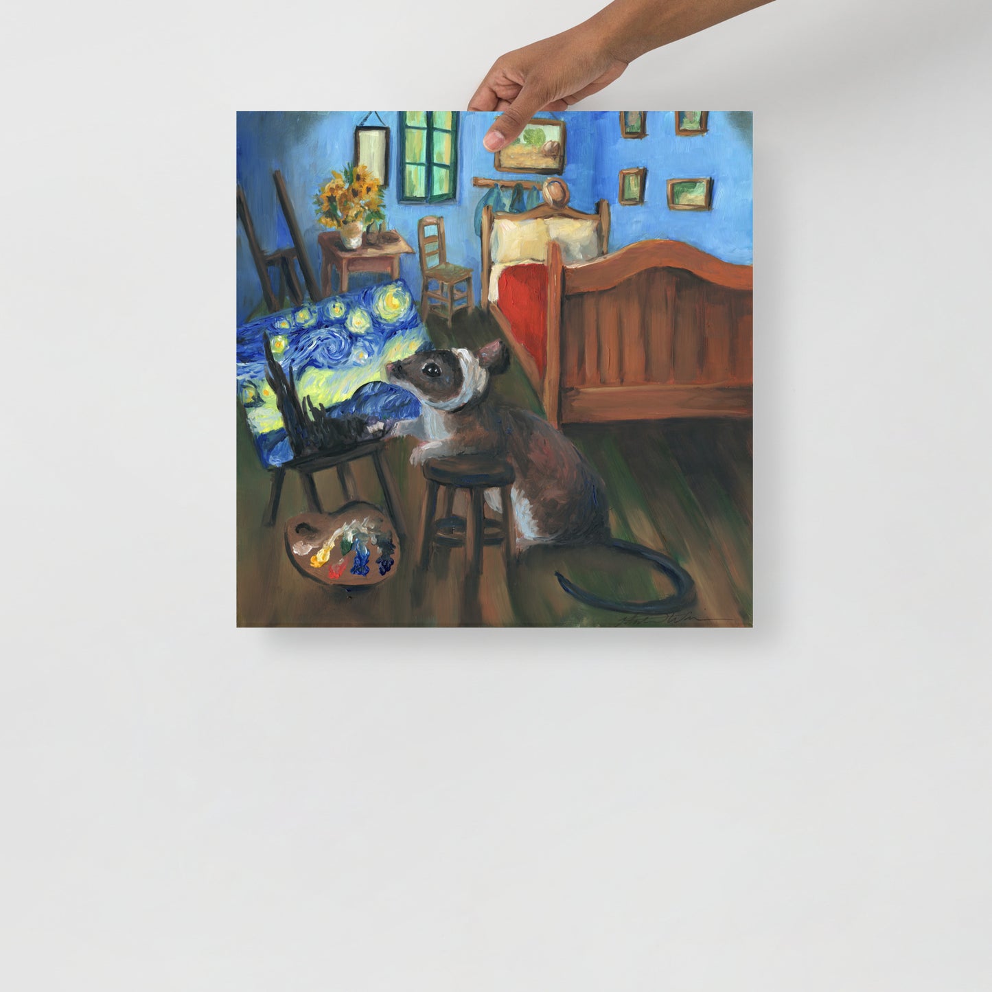 Vincent Van Gogh as a Mouse Artwork on Premium Luster Print