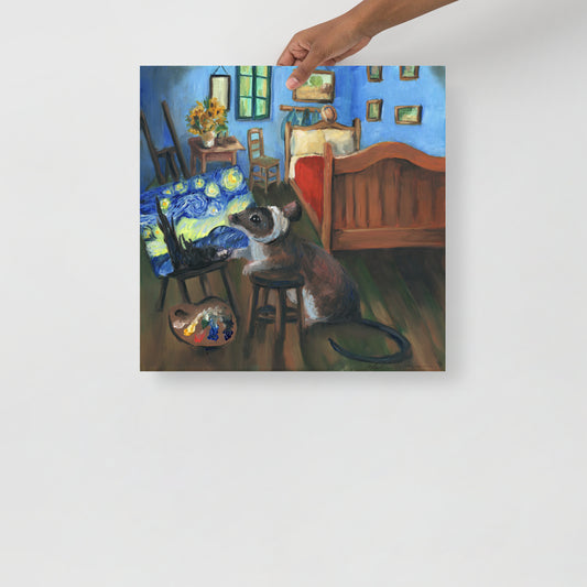 Vincent Van Gogh as a Mouse Artwork on Premium Luster Print