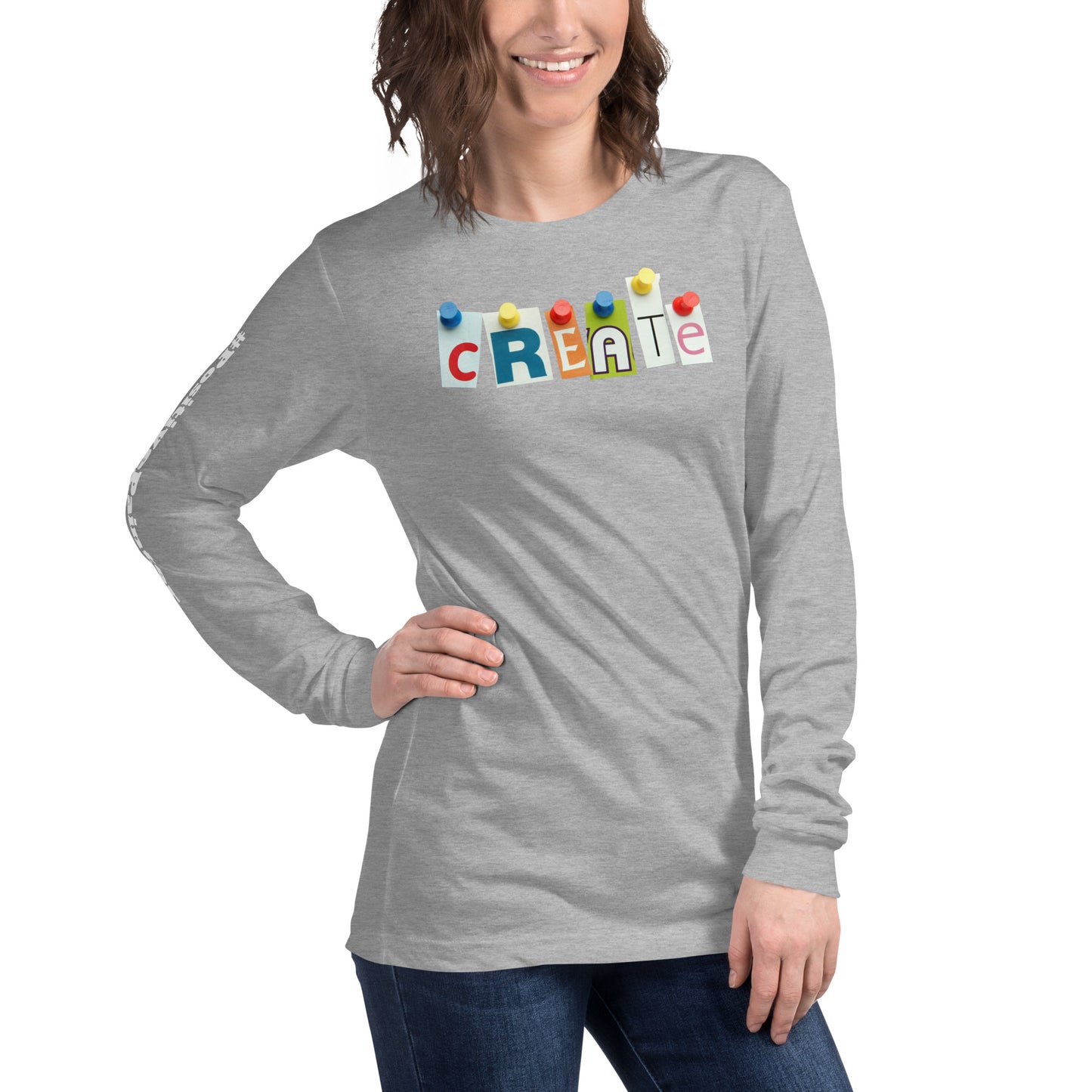 "Create" Creative T-shirt Unisex Long Sleeve Tee