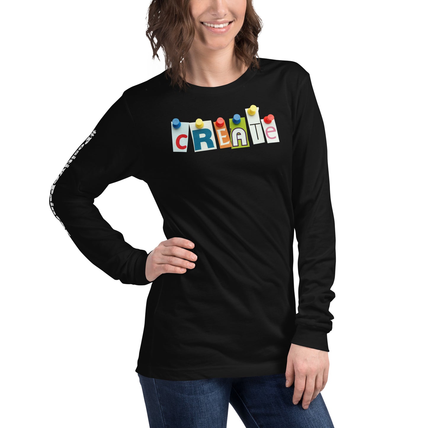 "Create" Creative T-shirt Unisex Long Sleeve Tee