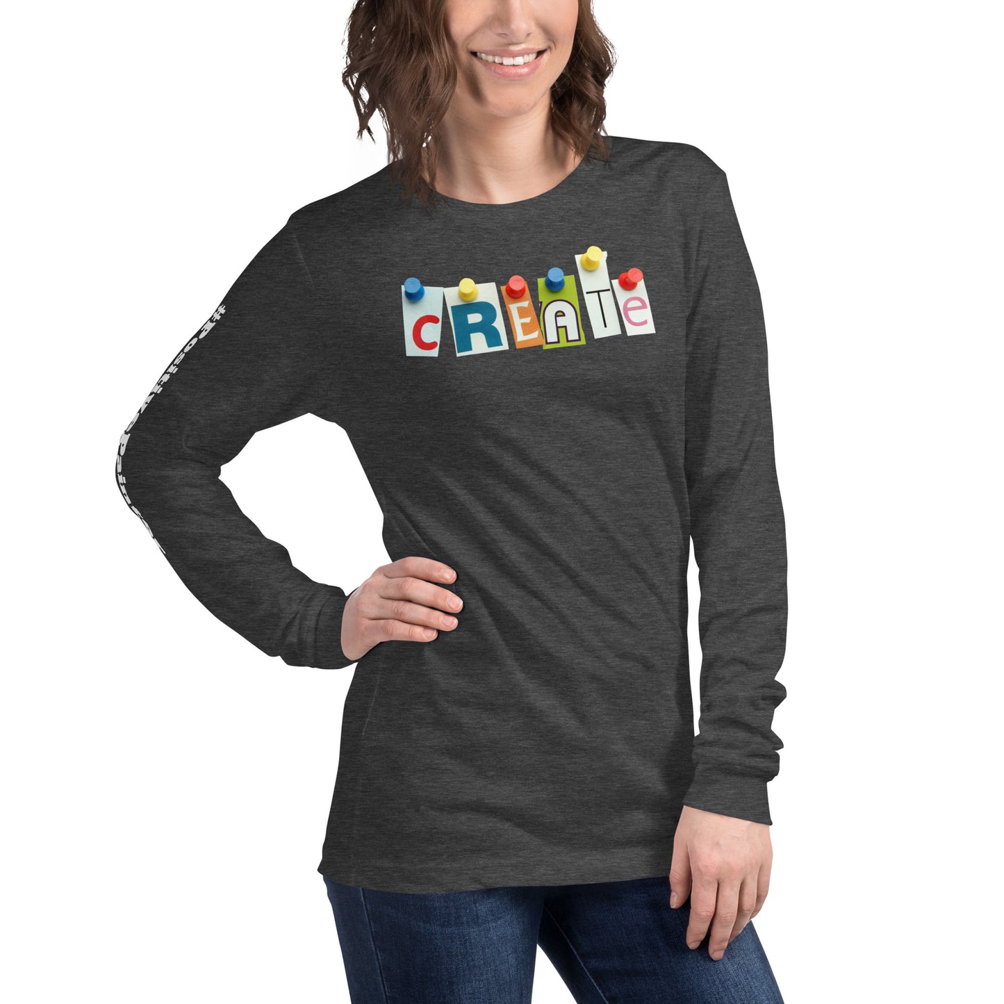 "Create" Creative T-shirt Unisex Long Sleeve Tee