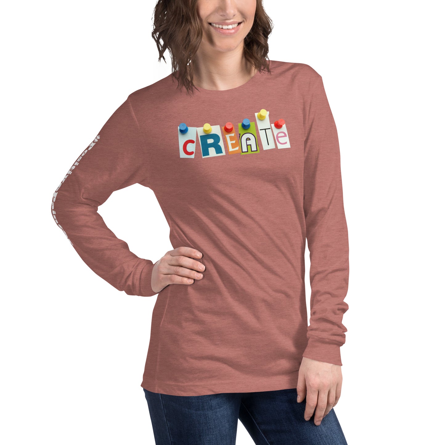 "Create" Creative T-shirt Unisex Long Sleeve Tee