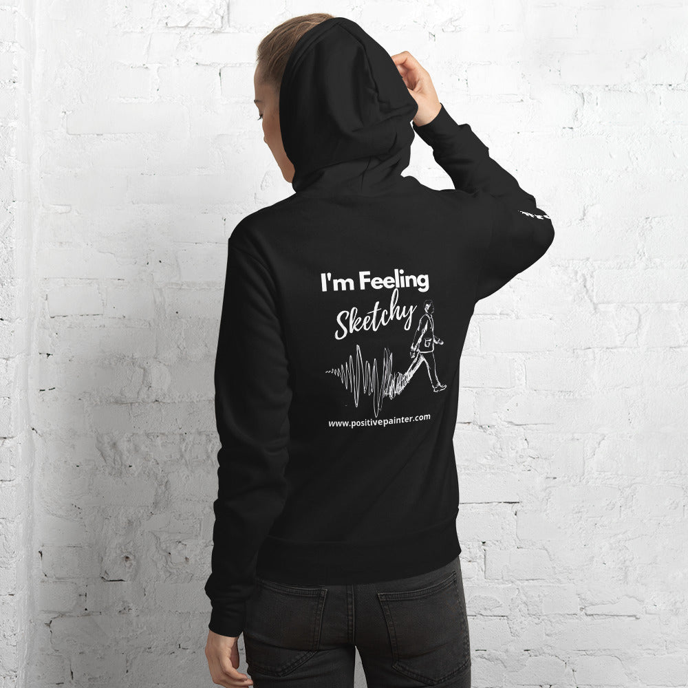 "I'm Feeling Sketchy" Artist Hoodie - artist apparel, anime gift idea