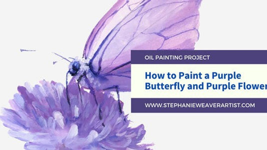 How to Paint a Butterfly on a Purple Flower (an analogous painting)
