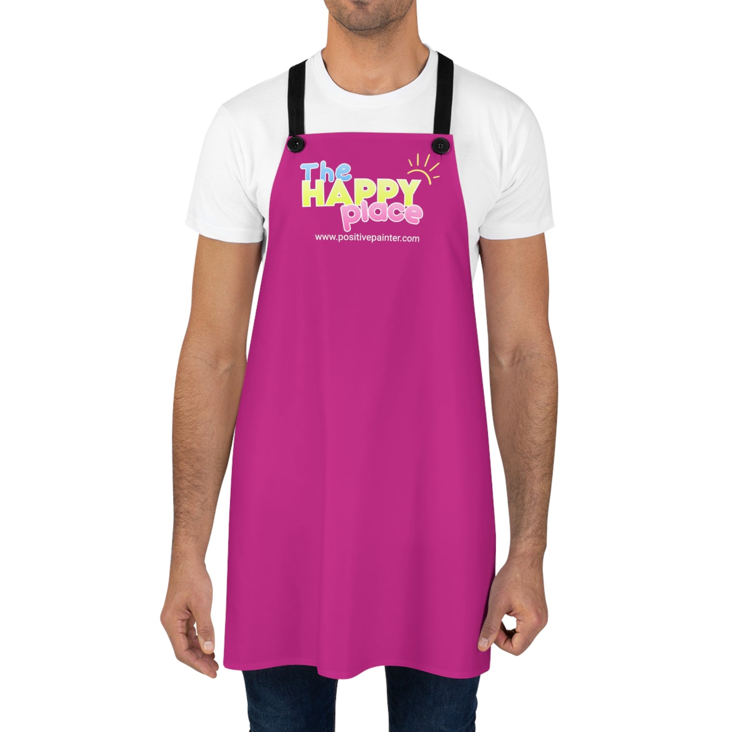 "The Happy Place" Artist Smock in Hot Pink