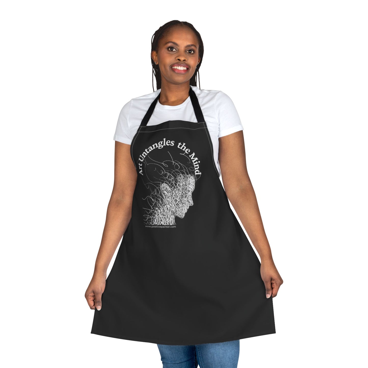 Art Untangles the Mind Apron – Artistic Brain Illustration Cooking Apron