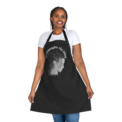 Art Untangles the Mind Apron – Artistic Brain Illustration Cooking Apron