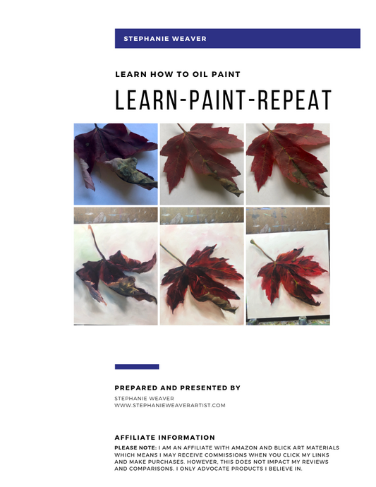 Painting a Leaf Video Playlist - Painting a Series - Supply & Mixing Guide - Paint Alla Prima