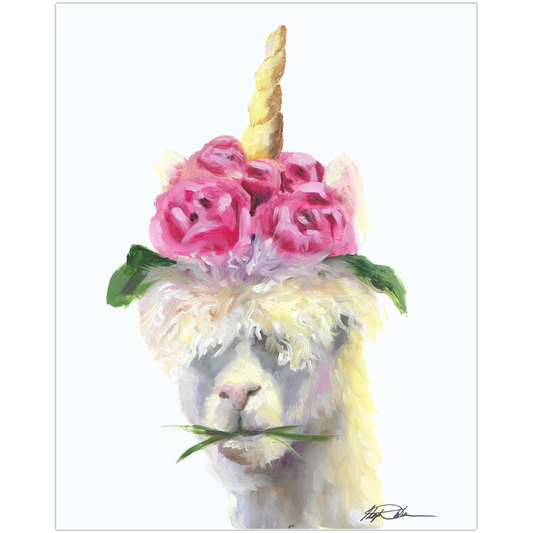 Print - Llama Unicorn - Llama Unicorn Series Premium Art Prints