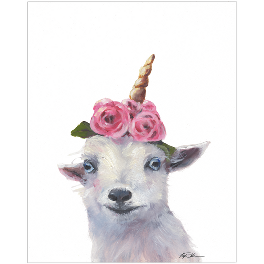 Print - Goat Unicorn - Goaticorn Unicorn Series Premium Art Prints