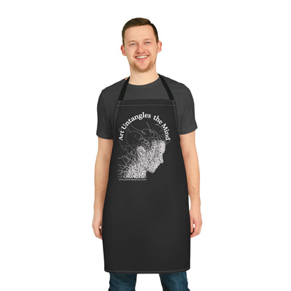 Art Untangles the Mind Apron – Artistic Brain Illustration Cooking Apron