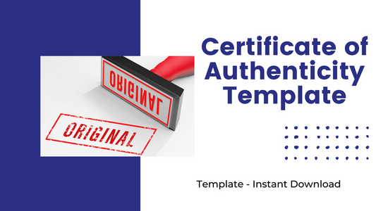 Certificate of Authenticity Template