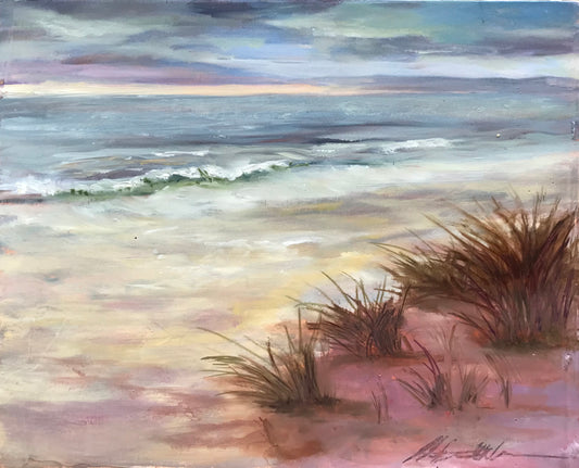 "Beach Landscape" Original Oil Painting 8" x 10"