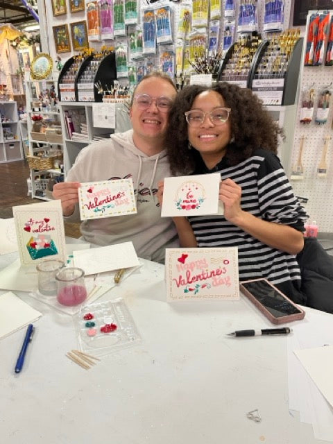 2/21 -FULL!  - Date or Friend Night Workshop - Create Handcrafted Watercolor Notes