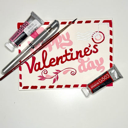 1/16/2025 - Valentine's Cards- Gouache And Fine Art Pens