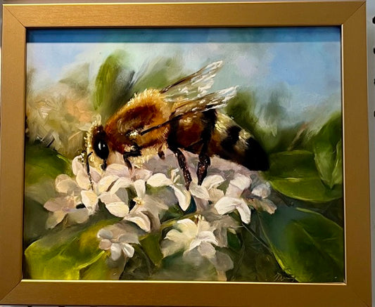 "Small Things Matter" Bee Original Oil Painting 8x10"
