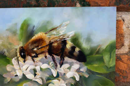 "Small Things Matter" Bee Original Oil Painting 8x10"