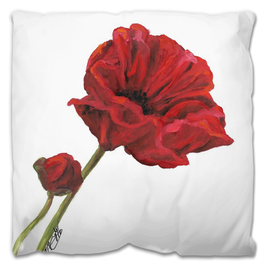 Red Poppy Indoor Pillows and Outdoor Pillows