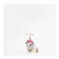 unicorn owl tea towel printed on one side