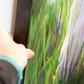 A simple photograph of the oil painting to show the thickness of the canvas.