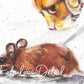 Original Watercolor Painting "Let's Play Cat and Mouse"