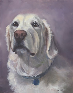 dog portrait painting