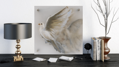 Original Oil Painting - Dove 3D Piece - "Hope"