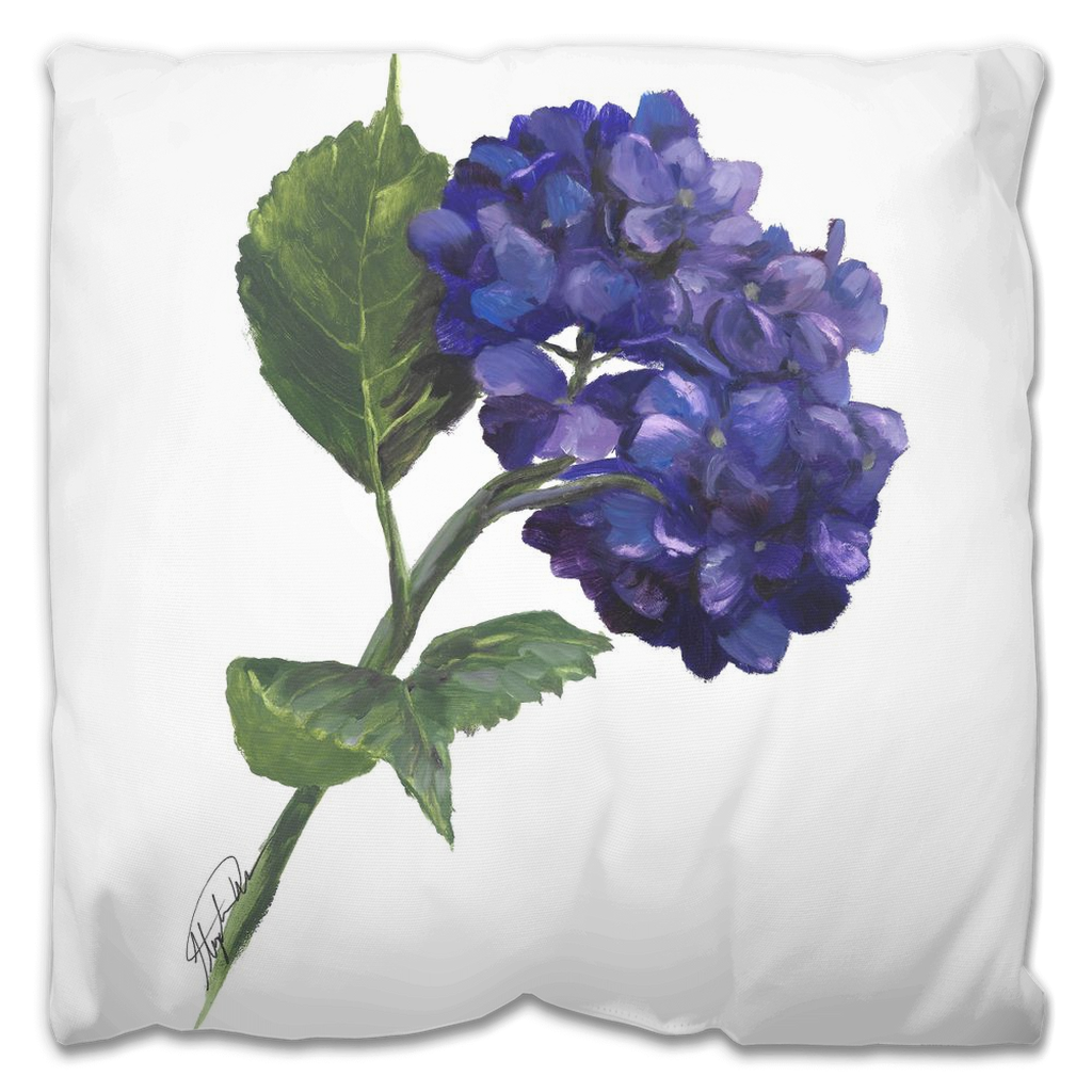 Purple Hydrangea Indoor Pillows and Outdoor Pillows