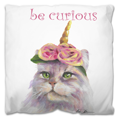 Cat Unicorn Indoor or Outdoor Pillow