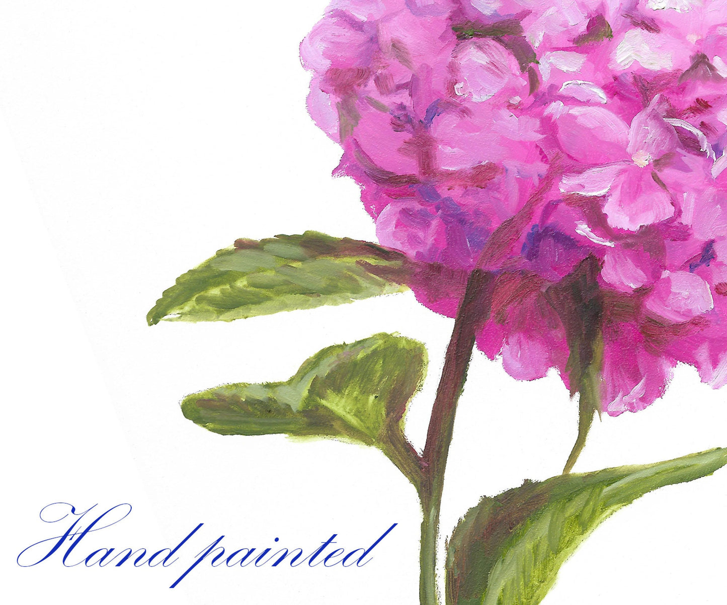 Pink Hydrangea 8x10" Original Oil Painting