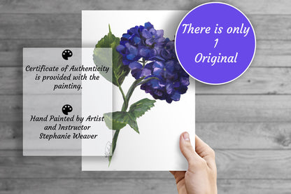 Purple Hydrangea 8x10" Original Oil Painting