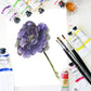 Original Oil Painting: 8x10" Purple Poppy