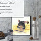 6x6" Original Oil Painting of a Mouse with Cheese: Title "Say Cheese"
